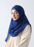 Double Loop Hijab Without Niqab -- Plain Royal Blue