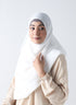 Double Loop Hijab Without Niqab -- Plain White
