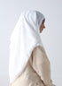 Double Loop Hijab Without Niqab -- Plain White
