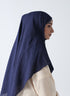 Double Loop Hijab Without Niqab -- Plain Navy
