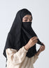 Double Loop Hijab With Pearl Niqab - Black