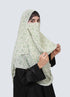 Double Loop Hijab With Attached Niqab - Printed Pista