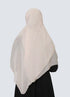Double Loop Hijab With Attached Niqab - Printed White Luna