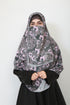 SALE OFFER --- Pack Of 3 Printed Double Loop Hijab With Attached Niqab