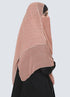 Double Loop Hijab With Attached Niqab - Printed Cream & Cherry