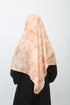 Double Loop Hijab Without Niqab--Printed Peach