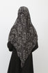 Double Loop Hijab Without Niqab--Printed Black Carri Design