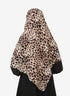 Double Loop Hijab With Attached Niqab --Printed Cheetah Design