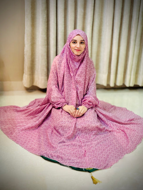 Adult Namaz Chaddar - Printed Purple