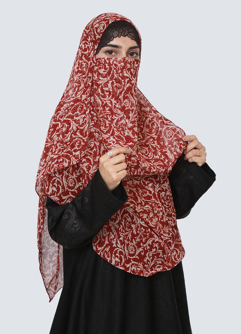double loop hijab with niqab
